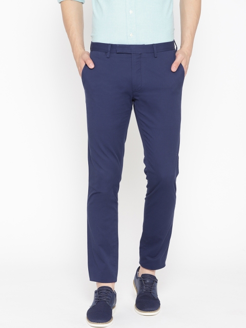 

Polo Ralph Lauren Men Navy Blue Tailored Slim Fit Solid Chinos