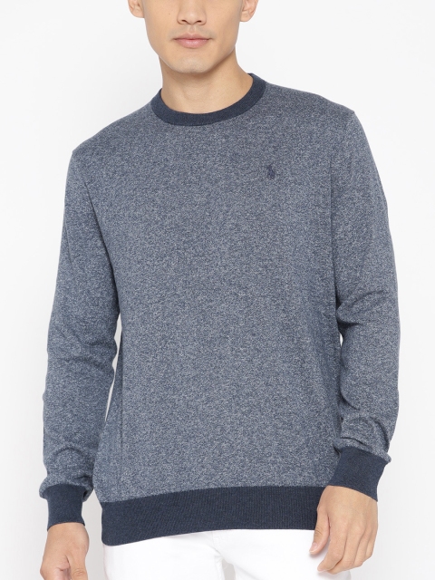 

Polo Ralph Lauren Men Navy Blue Solid Sweater