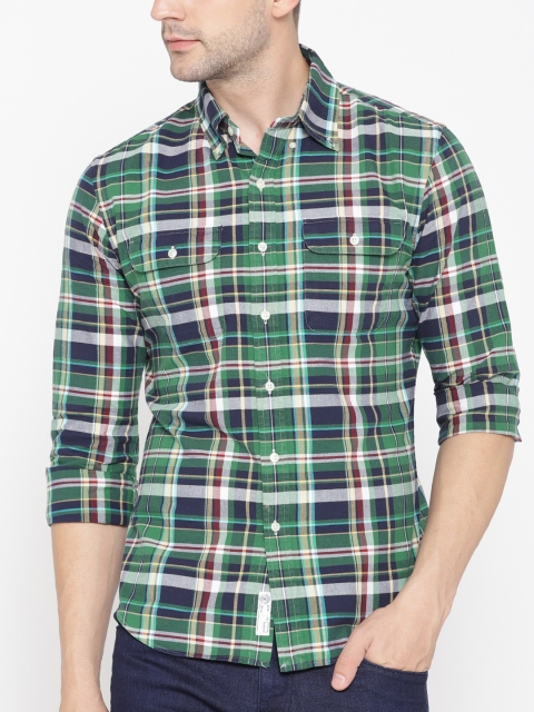 

Polo Ralph Lauren Men Slim Fit Plaid Oxford Shirt, Green