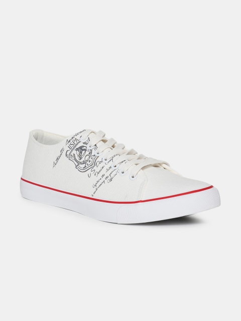 

U.S. Polo Assn. Men White Printed Sneakers