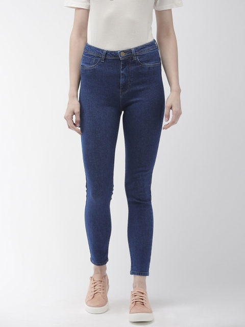 

Flying Machine Women Blue Straight Fit High-Rise Clean Look Stretchable Jeans