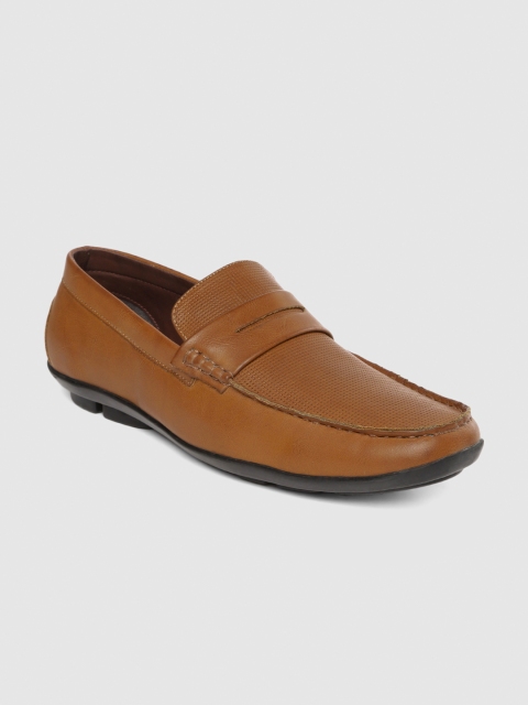 

Park Avenue Men Dark Khaki Semi-Formal Slip-On Loafers