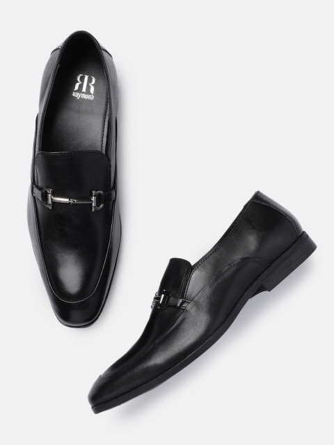

Raymond Men Black Formal Leather Loafers