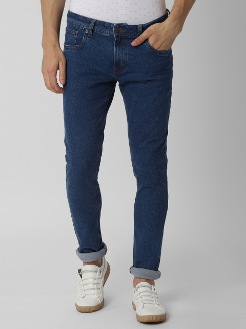 

Peter England Casuals Men Blue Skinny Fit Mid-Rise Clean Look Jeans