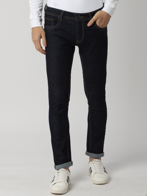

Peter England Casuals Men Navy Blue Skinny Fit Mid-Rise Clean Look Stretchable Jeans