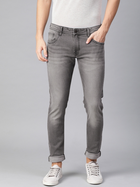 

Peter England Casuals Men Charcoal Grey Skinny Fit Mid-Rise Clean Look Jeans