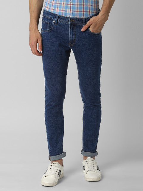 

Peter England Casuals Men Blue Skinny Fit Mid-Rise Clean Look Stretchable Jeans