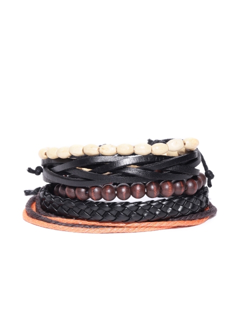 

Blueberry Men Set of 5 Handcrafted Bracelets, Brown