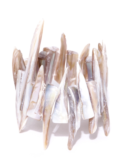 

Blueberry Beige Mother of Pearl Elasticated Bracelet