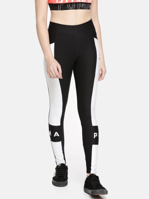

Puma Women Black & White XTG Cross Training Tights