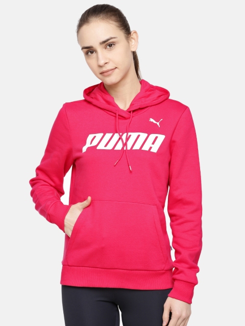 

Puma Women Pink Printed Hooded Sweatshirt