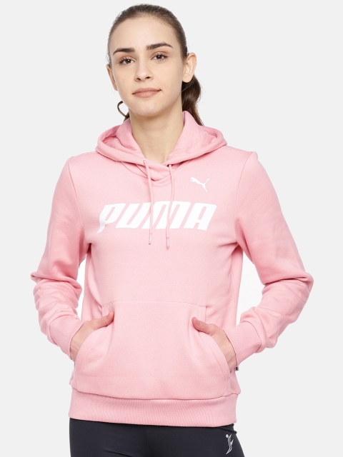 

Puma Women Pink Printed Hooded Sweatshirt