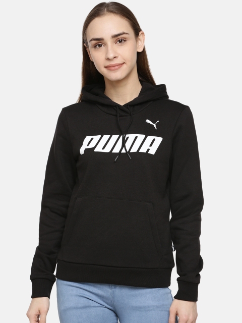 

Puma Women Black Printed Hooded Sweatshirt