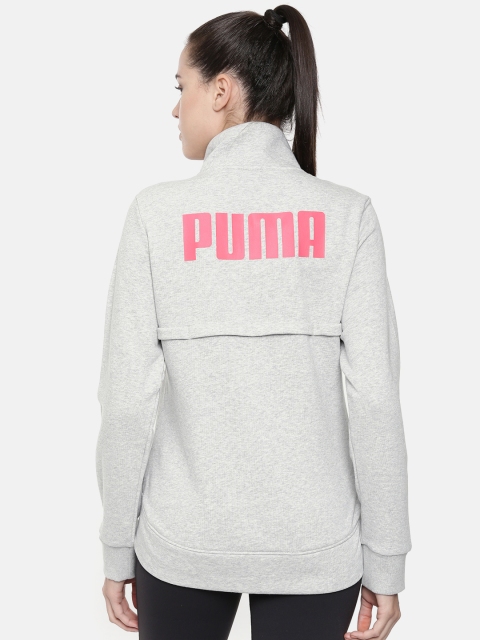 

Puma Women Grey Melange Solid Cool It FT Sweatshirt