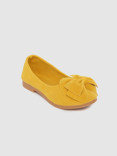 

Hoppipola Girls Mustard Yellow Solid Ballerinas