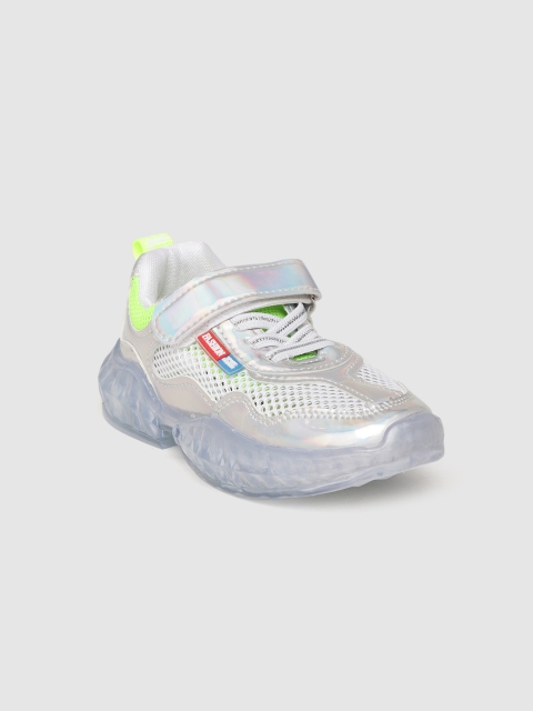 

Hoppipola Kids Silver-Toned & White Sneakers