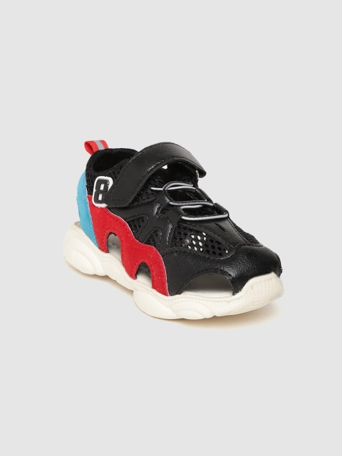 

Hoppipola Kids Black & Red Colourblocked Fisherman Sandals