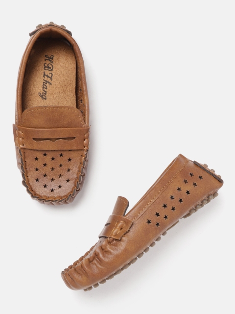 

Hoppipola Boys Brown Laser Cuts Driving Shoes