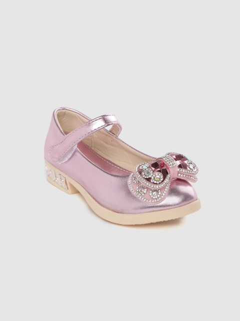 

Hoppipola Girls Pink Sheen-Effect Mary Janes