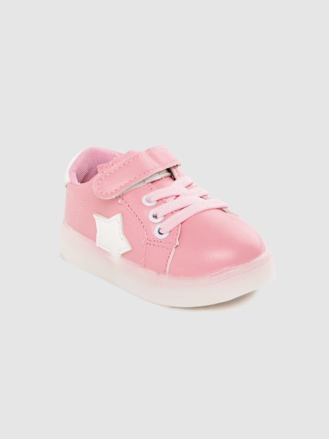 

Hoppipola Girls Pink Solid LED Sneakers