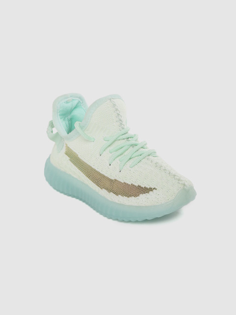 

Hoppipola Kids Green Woven Design Sneakers