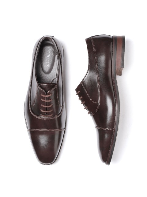 

INVICTUS Men Coffee Brown Solid Formal Oxfords