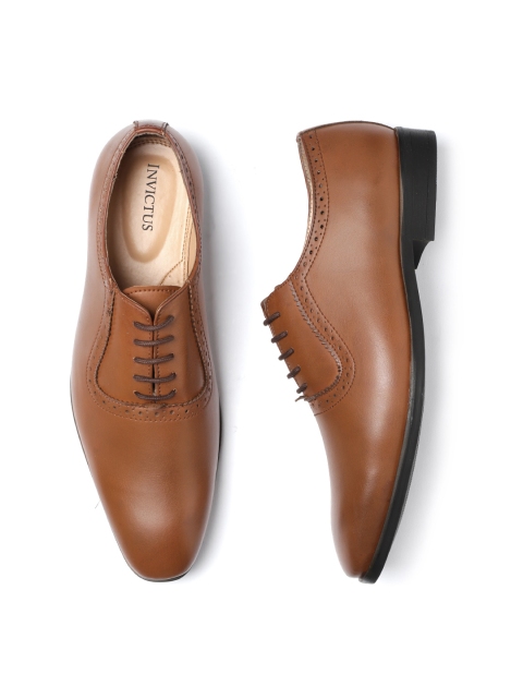 

INVICTUS Men Tan Brown Solid Formal Oxfords