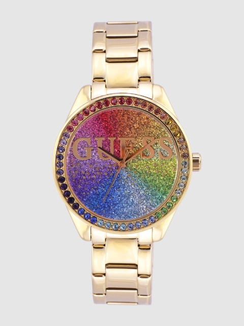 

GUESS Women Multicoloured Embellished Analogue Watch W0987L5, Multi