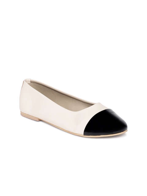 

TRENDS & TRADES Women Beige Colourblocked Ballerinas