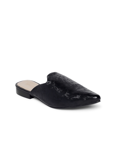 

TRENDS & TRADES Women Black Solid Mules