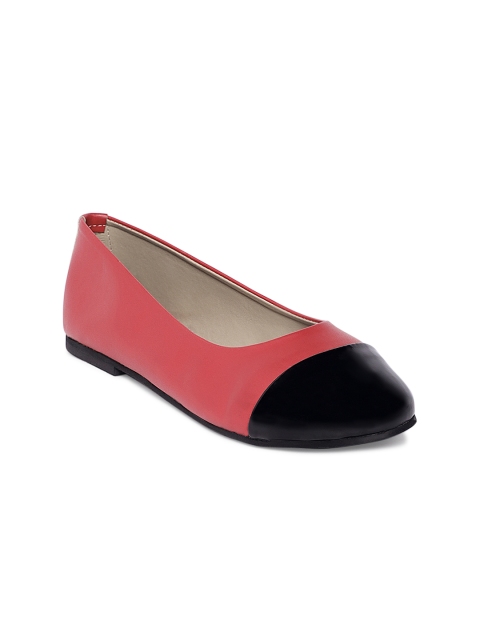 

TRENDS & TRADES Women Red Colourblocked Ballerinas