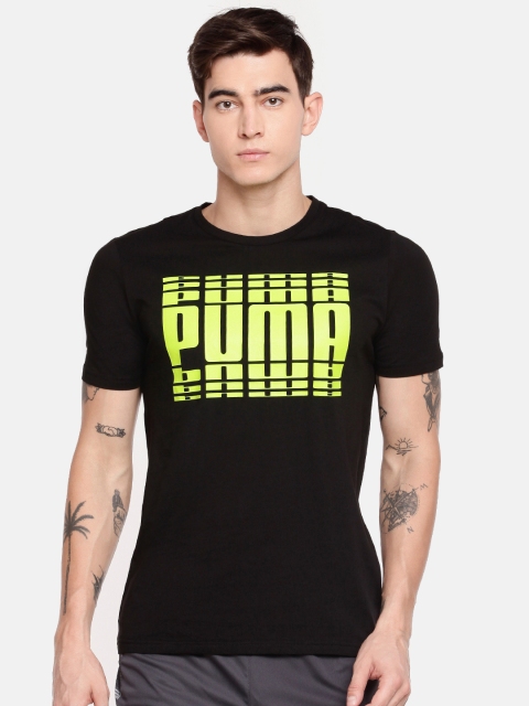 

Puma Men Black REBEL Bold Printed Round Neck T-shirt