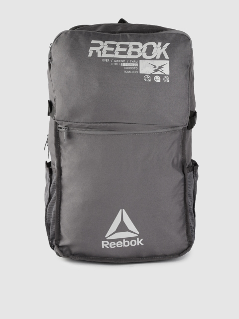 

Reebok Unisex Charcoal Grey Enhance X Brand Logo Laptop Backpack