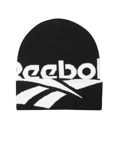 

Reebok Classic Women Black & White Self Design Beanie