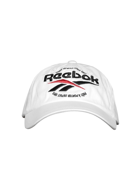 

Reebok Classic Unisex White & Black Graphic Embroidered RTW Baseball Cap
