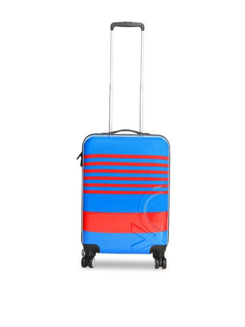 

United Colors of Benetton Unisex Blue & Red Water-Resistant Cabin Trolley Bag