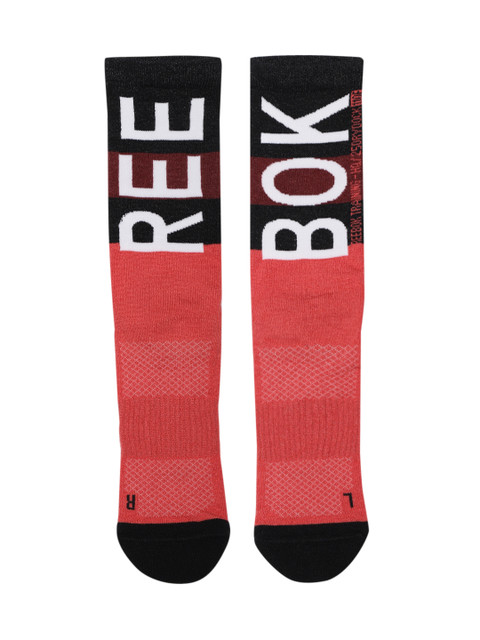 

Reebok Unisex Red & Black One Series Crew Patterned Above Ankle-Length Training Socks