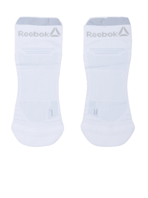 

Reebok Unisex White One Series Ankle-Length Patterned Running Socks