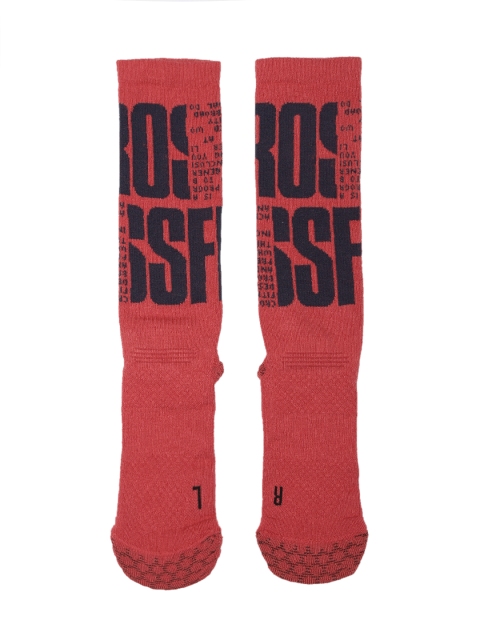 

Reebok Unisex Red & Navy CrossFit Crew Above Ankle-Length Patterned Training Socks