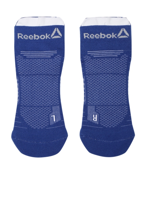 

Reebok Unisex Blue One Series Ankle-Length Patterned Running Socks