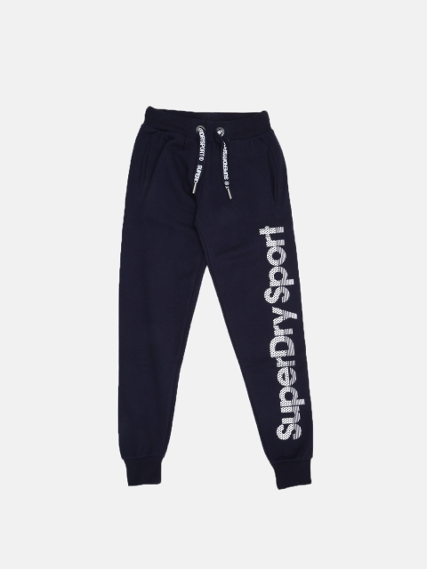 

Superdry Women Black Straight Fit Brand Logo Printed CLASSICS JOGGER, Navy blue