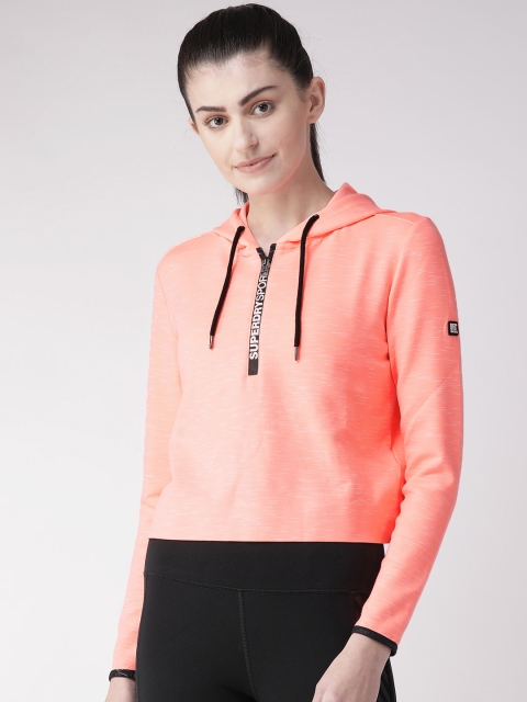 

Superdry Women Neon Pink Self Design Hooded Sweatshirt