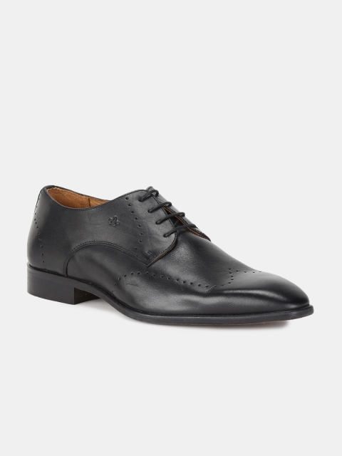 

Arrow Men Black Solid Leather Formal Derbys