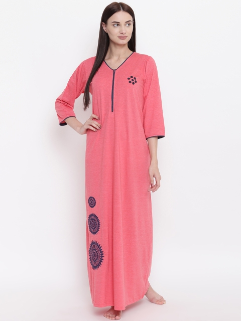 

Sweet Dreams Pink Solid Maxi Nightdress