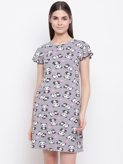 

Sweet Dreams Grey & White Panda Print Sleep Shirt