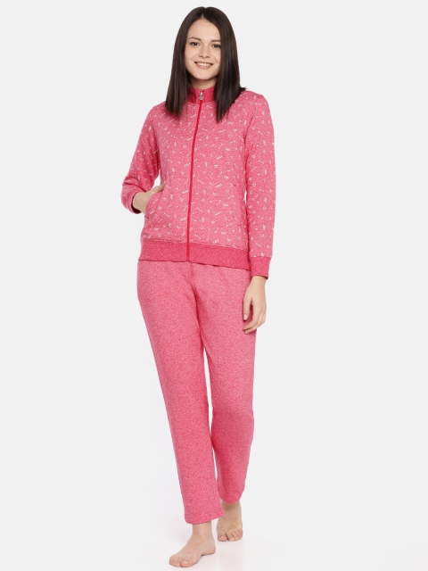 

Sweet Dreams Women Pink Printed Track Suit