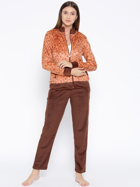 

Sweet Dreams Women Brown Printed Night suit