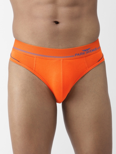 

Park Avenue Men Orange Solid Basic Briefs PZRR00135-E5