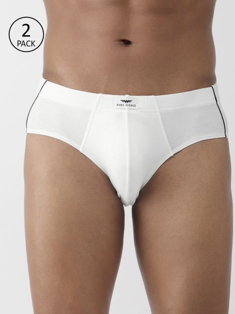 

Park Avenue Men Pack Of 2 White Solid Briefs PZRR00114-W1