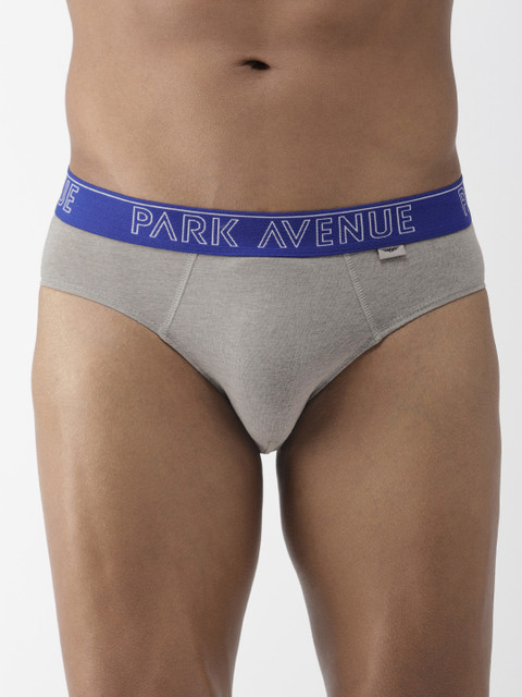 

Park Avenue Men Grey Melange Solid Basic Briefs PZRM00100-G3